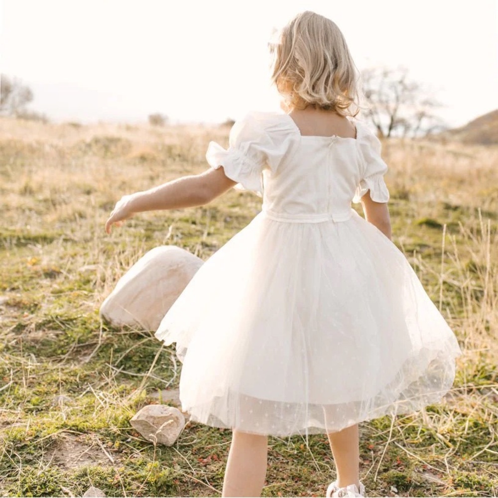 Like new Ivy City Co Mini Ballerina Dress (White)